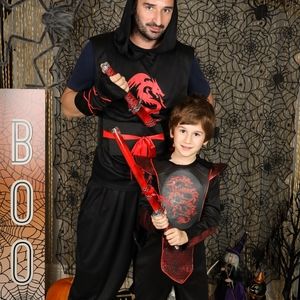 Halloween Ninja Matching Costumes Daddy and son